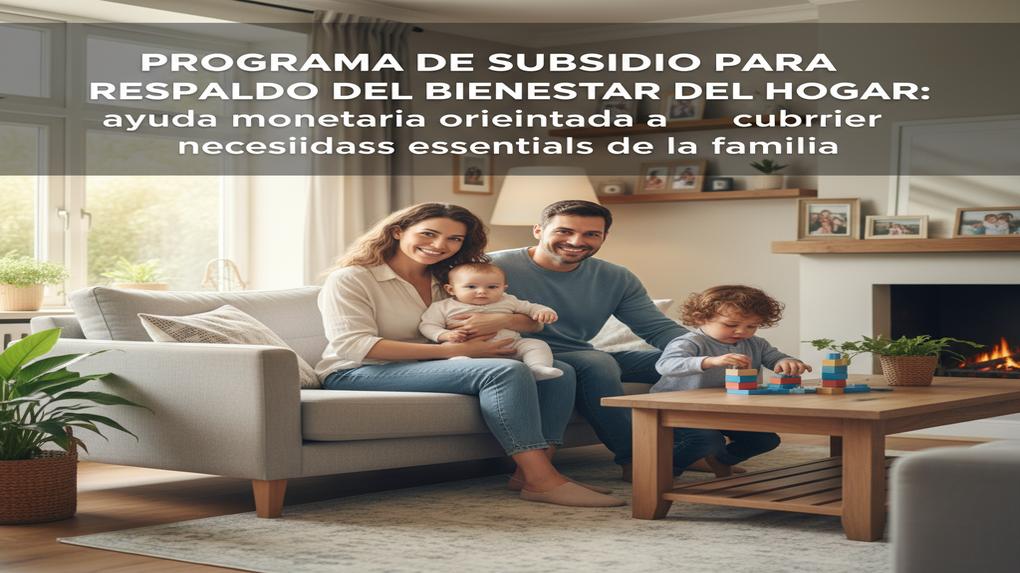 Programa de Subsidio para Respaldo del Bienestar del Hogar: ayuda monetaria orientada a cubrir necesidades esenciales de la familia