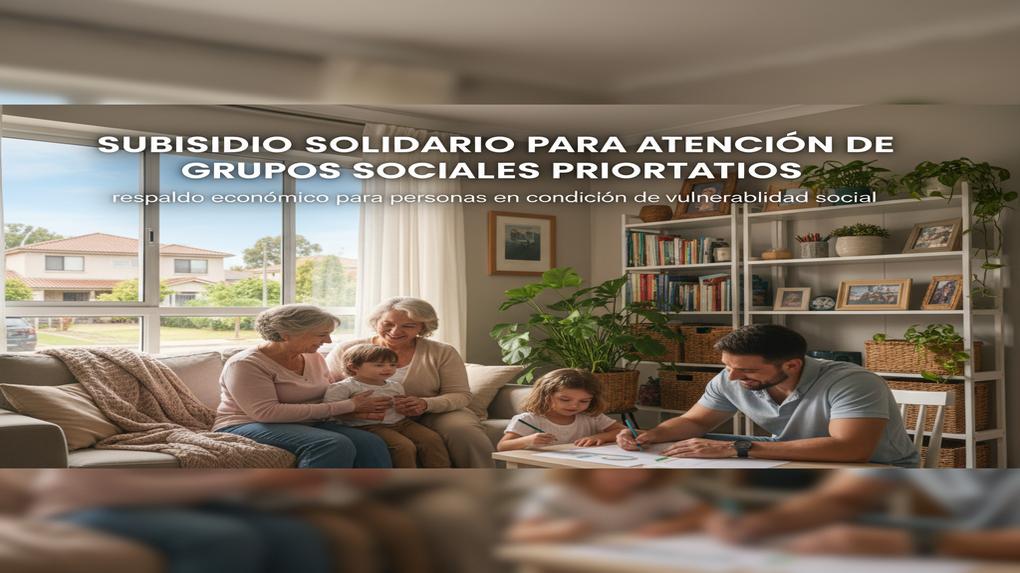 Subsidio Solidario para Atención de Grupos Sociales Prioritarios: respaldo económico para personas en condición de vulnerabilidad social